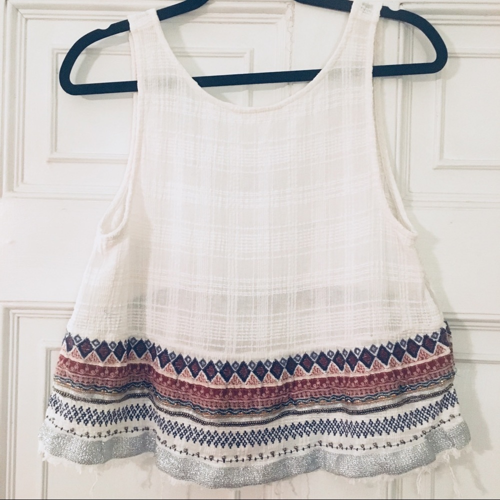 urban outfitters cropped detail top